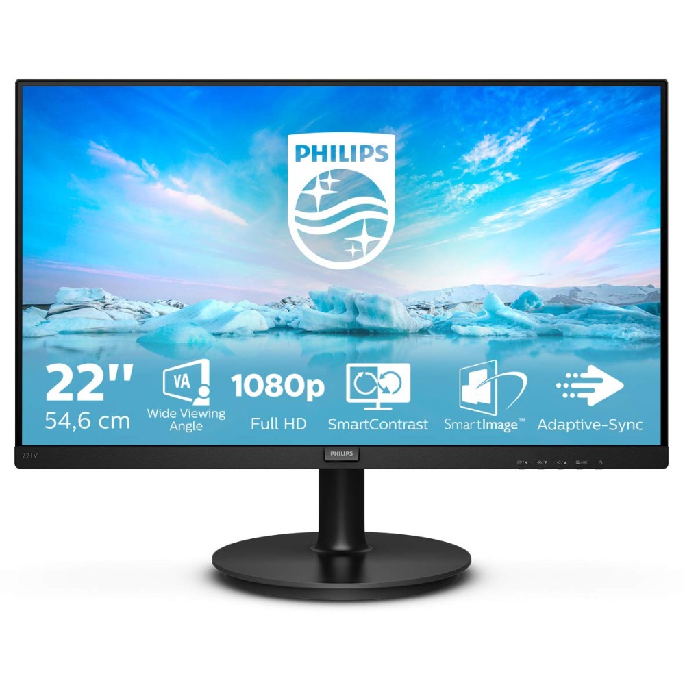 PHILIPS 221V8 22" Smart Image LED Monitor FHD 75Hz Refresh Rate