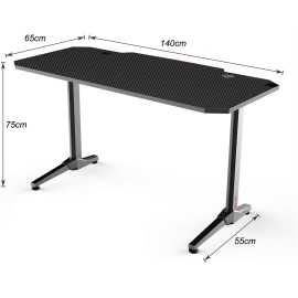 SogesHome Gaming Desk 140 x 60 Cm