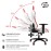 Furgle Gaming Chair Racing Style High-Back Office Chair COLORS( WHITE & BLACK)