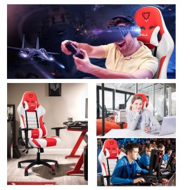 Furgle Gaming Chair Racing Style High-Back Office Chair COLORS( WHITE & BLACK)