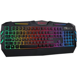MERCURY MK59 Wired Membrane Gaming Keyboard w/ Rainbow Breathing Backlight-Black